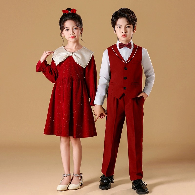 儿童合唱演出服小学生朗诵表演服