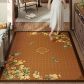 画春堂新中式 入户进门口皮革防滑皮革地垫可定制脚垫玄关垫防尘垫