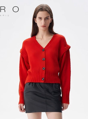 IRO NIGHT 2025年冬季V领针织衫开衫时尚毛衣IWF341M00900