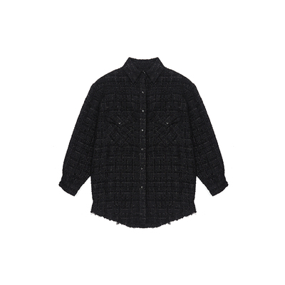 IRO NIGHT 2025年冬季毛边衬衫外套WM100FIGHARO24S