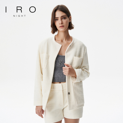秋季外套IRO棉小香风法式圆领
