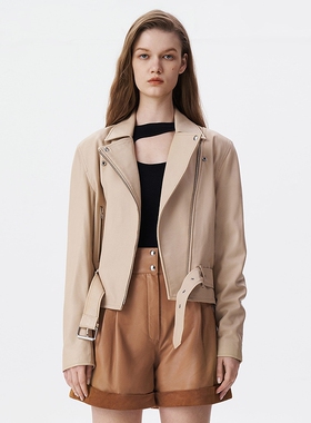 IRO NIGHT 2025年冬季机车风羊皮革帅酷皮衣WP33ALLEGRA23S