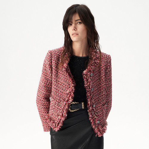 IRO Night 2025年冬季毛须礼花感细闪小香风外套IWF361W01400