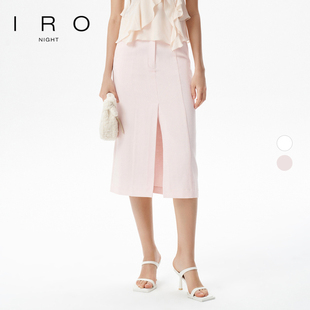 IRO NIGHT 2025年夏季高腰前开叉双腰带职场半身裙WM31DAKAO24S