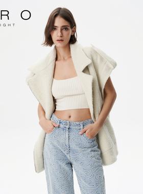 IRO NIGHT 2025年春季轻奢纯色翻领廓形羊毛马甲WM137ADARA23W