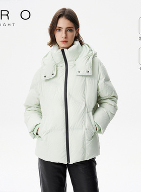 IRO NIGHT 2025年冬季鹅绒常规轻薄双领连帽羽绒服IWF344L00900