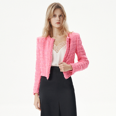 IRO NIGHT 2025年冬季小香风编织感短款长袖外套WP07MOANAS24S