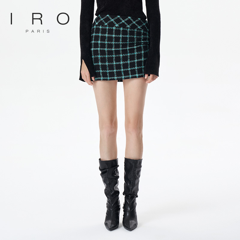 IRO短裙通勤Night裙包女高撞色