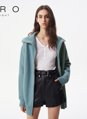 IRO NIGHT 2025年春季针织毛衣外套女法式大翻领WM12ALMA23W