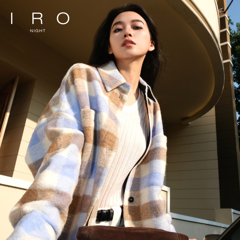 【虞书欣同款】IRO Night 2025年春季羊毛大衣外套WM100WALLIS23W