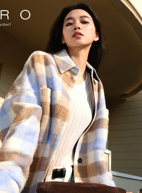 【虞书欣同款】IRO NIGHT 2025年春季羊毛大衣外套WM100WALLIS23W