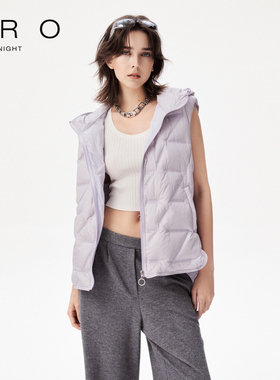 IRO NIGHT 2025年冬季马甲连帽鹅绒羽绒服IWT354L00200