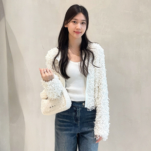 时尚 2025年冬季 限定派对毛绒外套IWJ351T00200 Night IRO