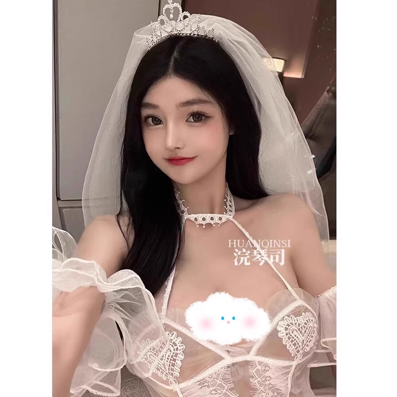 婚纱趣味特别漂亮紫色掐腰裙帝政侘寂裙蕾丝包臀连身短裙姬系穿搭