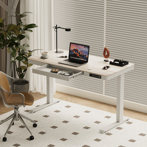 班庭电动升降桌智能工作台办公桌带抽屉简约电脑桌可升降调节书桌