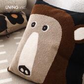 LIVING inc.动物王国 可爱动物艺术抱枕客厅沙发靠垫儿童房大靠枕