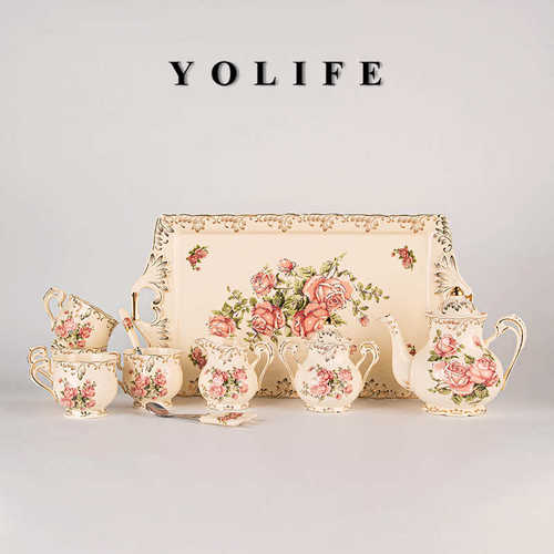 友来福咖啡杯碟欧式套装英式下午茶具高档精致杯子茶壶轻奢礼盒装
