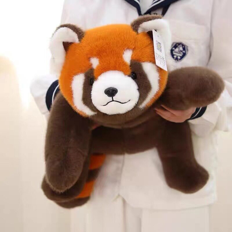 德国新款玩偶部落趴趴熊猫浣熊毛绒玩具可爱小熊猫玩偶送生日礼物图片