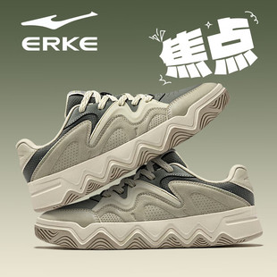 焦点鸿星尔克男鞋2026冬季新款初中生青少年休闲鞋复古绿运动鞋子