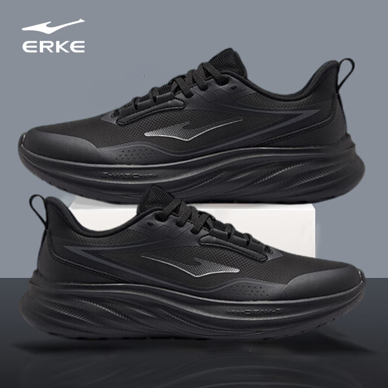 悦驰2鸿星尔克跑鞋男秋冬季新款爸爸皮面减震防泼水通勤运动鞋子