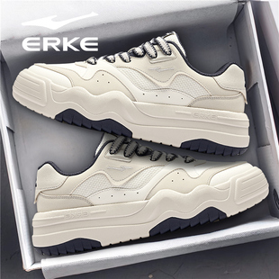 悠然鸿星尔克男鞋2026冬季新款学生厚底网面透气户外运动休闲鞋子