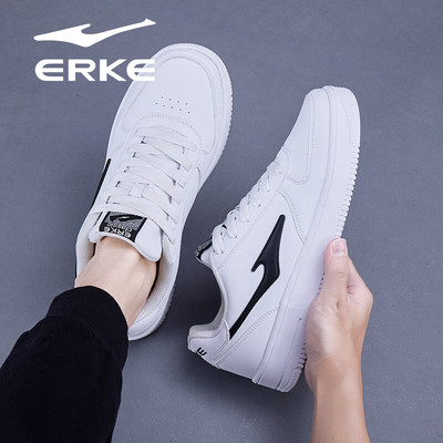 鸿星尔克男鞋2025新款运动鞋中学生空军一号青少年防水小白鞋子