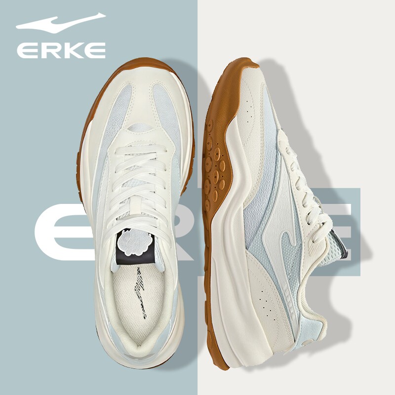 奶酪3鸿星尔克男鞋2026春季新款白色德训鞋复古学生休闲运动鞋