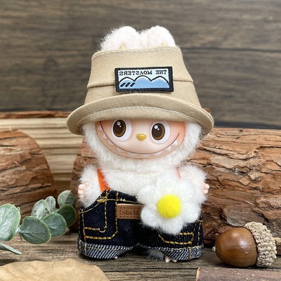 拉布布四代春野娃衣针织上衣渔夫帽套装mini版labubu挂件着替衣服