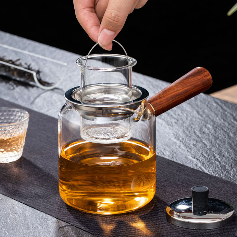 冲茶器玻璃泡茶壶加厚耐高温家用大号烧水壶煮茶炉蒸茶器功夫茶具