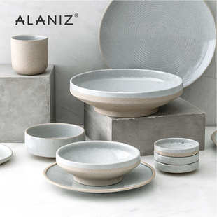 alaniz南兹RAW夏尔陶瓷北欧餐具套装米饭碗家用菜盘平盘碗盘套装