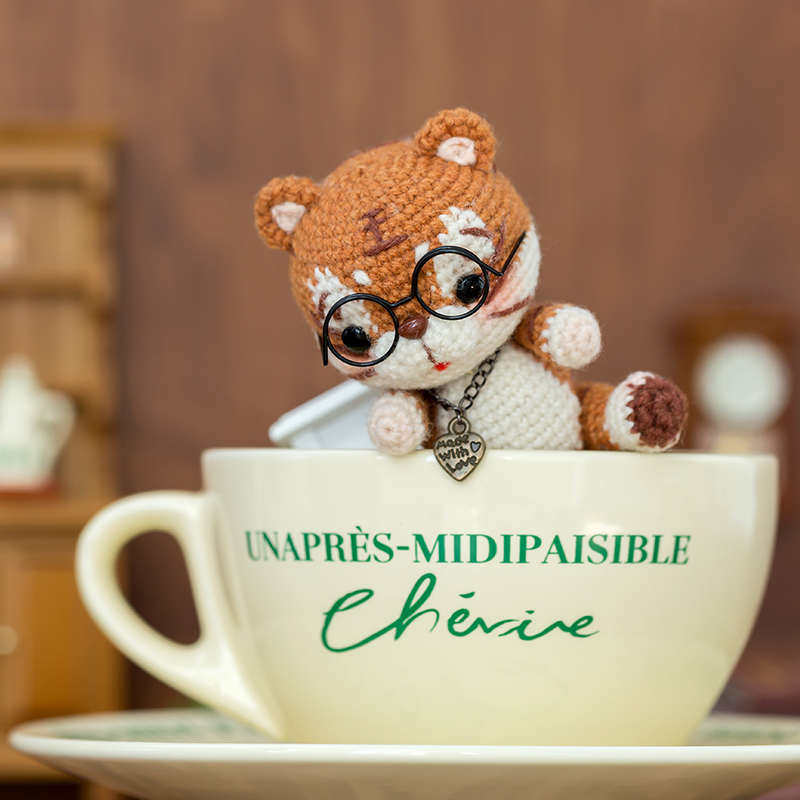 趣织社萌趣表情包手工diy编织钩针玩偶小物毛线团自制材料包