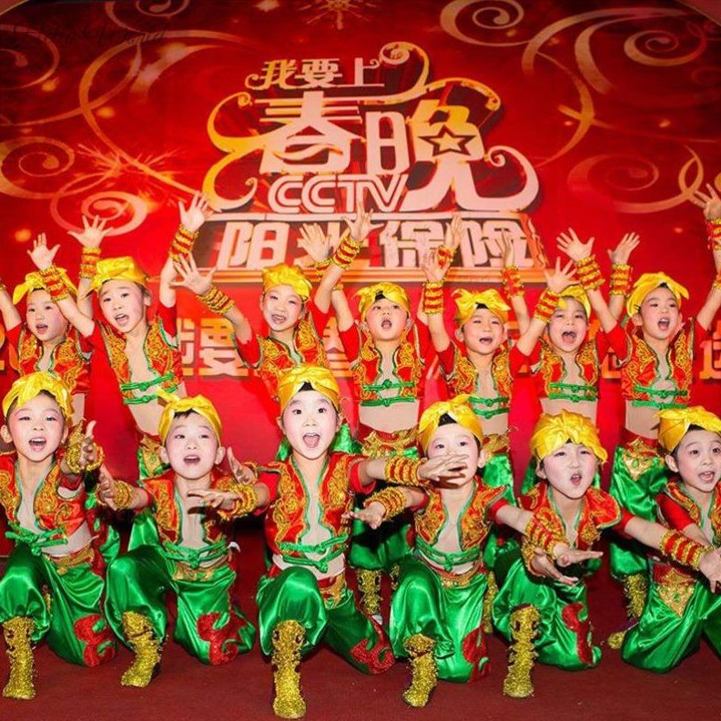 秧庆表演服打幼儿园中国风歌一鼓男女喜舞台舞蹈演出服六新款儿童