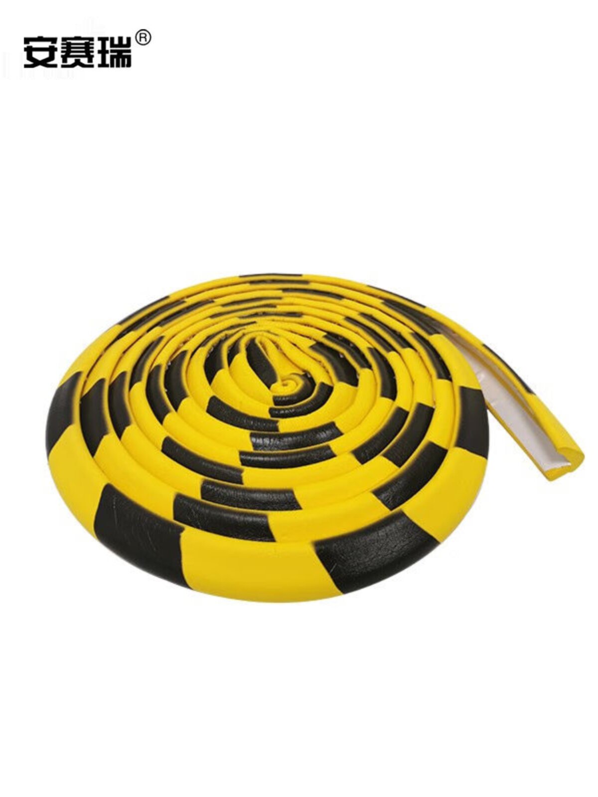 安赛瑞防撞条自粘警示防碰撞磕碰墙角包边条黄黑色5米长l型311095