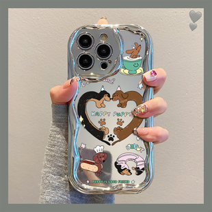 52s 爱心腊肠狗适用vivox100手机壳新款 y78 5趣味neo3男女款 iqooneo9套iqoo12pro高级感80全包neo7se彩银s16