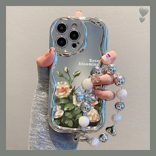 52s 复古玫瑰花适用vivox100手机壳新款 y78 5小众neo3女款 iqooneo9套iqoo12pro创意80硅胶软neo7se高级感s16