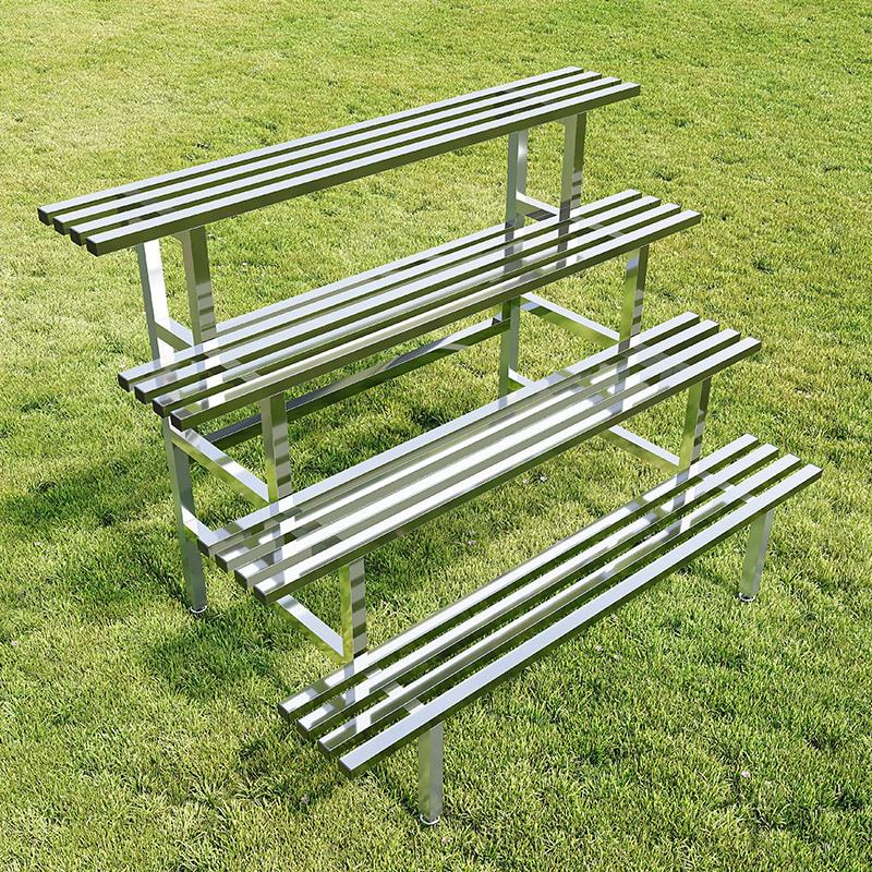 不锈钢花架户外阳台简约多层室外置物架客厅落地多肉铁艺花盆架