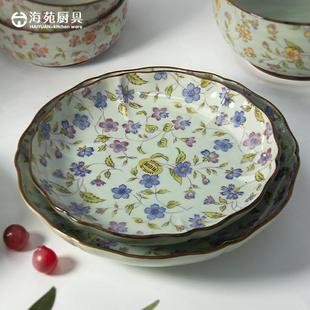 复古家用送礼餐具菜盘礼盒装 日本进口精工有田烧陶瓷圆盘子日式