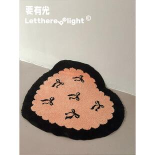 ins风插画小地毯小地垫卧室床边毯客厅细水防滑浴室垫坐垫儿童毯