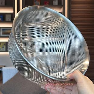 304不锈钢洗菜盆沥水篮水果篮淘米盆两件套滤水洗米筛厨房家用盆