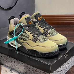 aj4男鞋高帮运动鞋冬季2025新款AJ3莆田厚底增高篮球休闲板鞋女