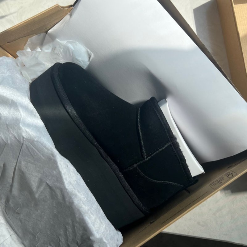 黑色雪地靴男女款2025新款冬季