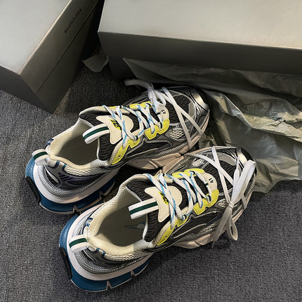 巴黎3xl老爹鞋灰蓝男女复古做旧2025新款莆田百搭情侣运动休闲鞋