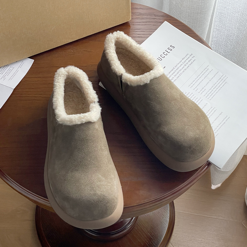 小土豆雪地靴男冬季皮毛一体