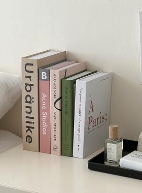 ins假书英文仿真书装饰书时尚简约粉色软装桌面装饰摆件摄影道具