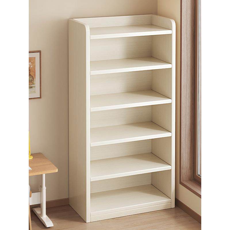 实木书架一体靠墙落地置物架家用儿童收纳柜储物柜子学生多层书柜