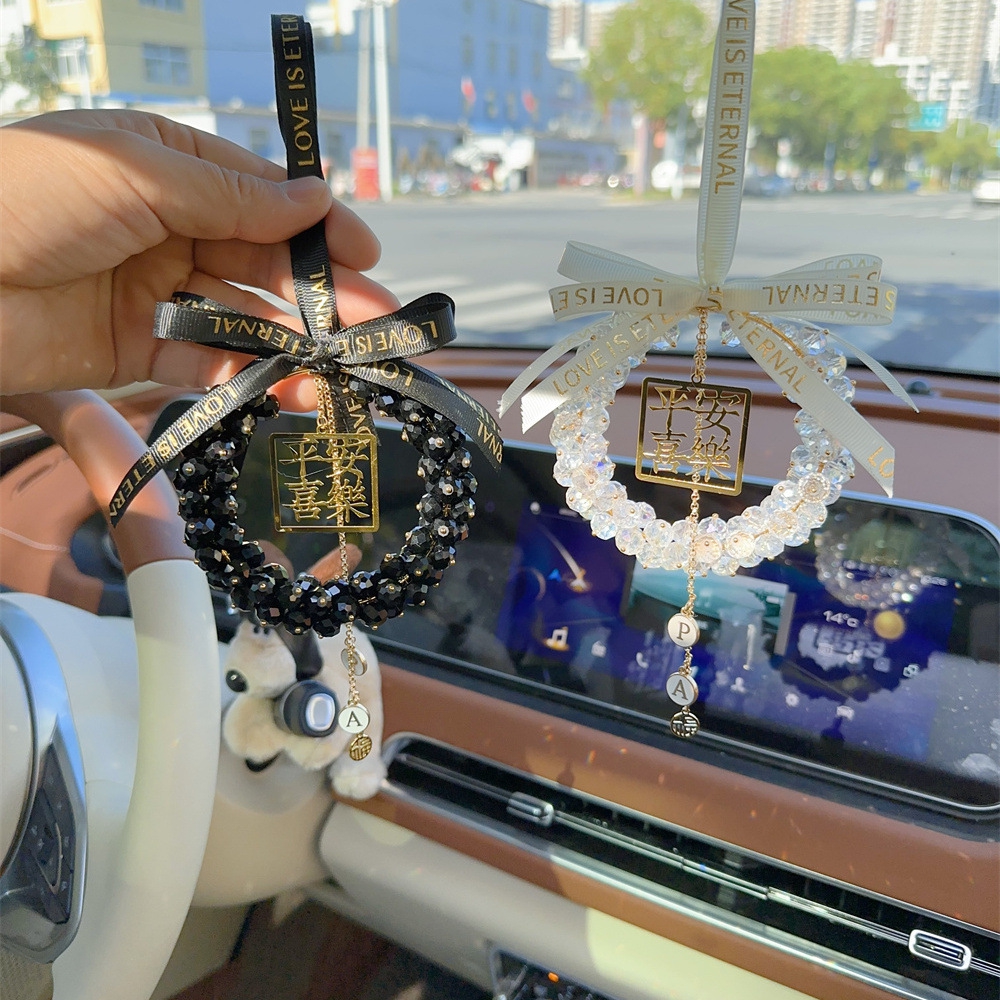 满钻手工水晶汽车挂件装奢吊饰内饰挂链后视镜车载车创意高档女神