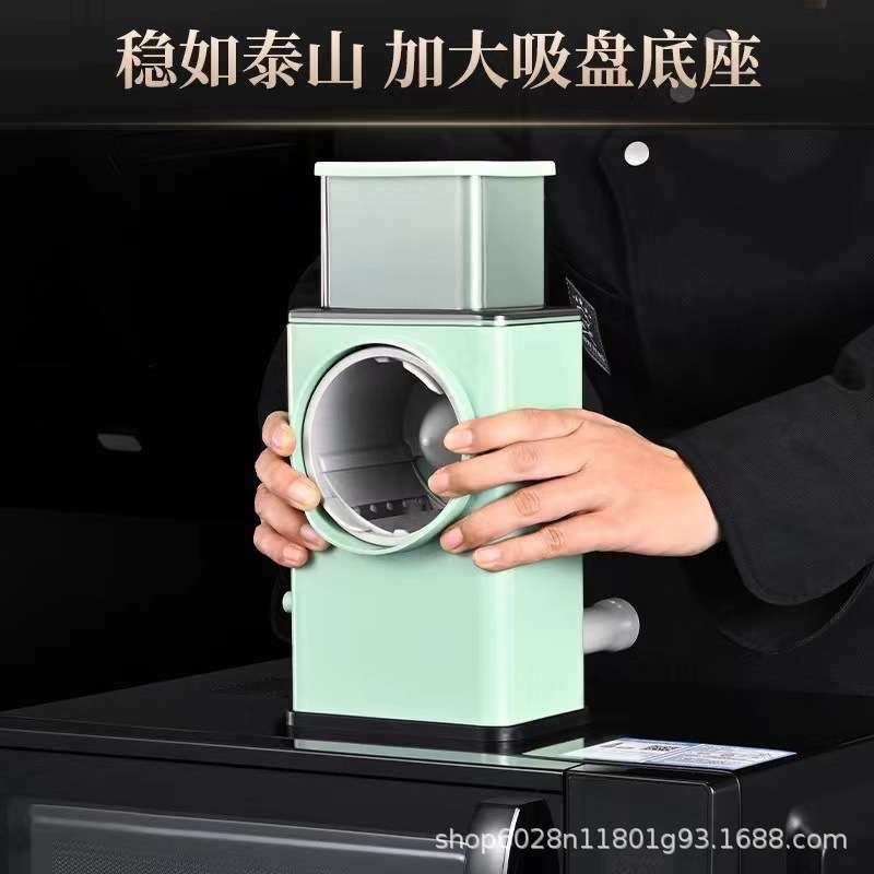 暴风切菜器家用切菜神器多功能手摇滚筒刨丝器厨房切菜工具土豆片