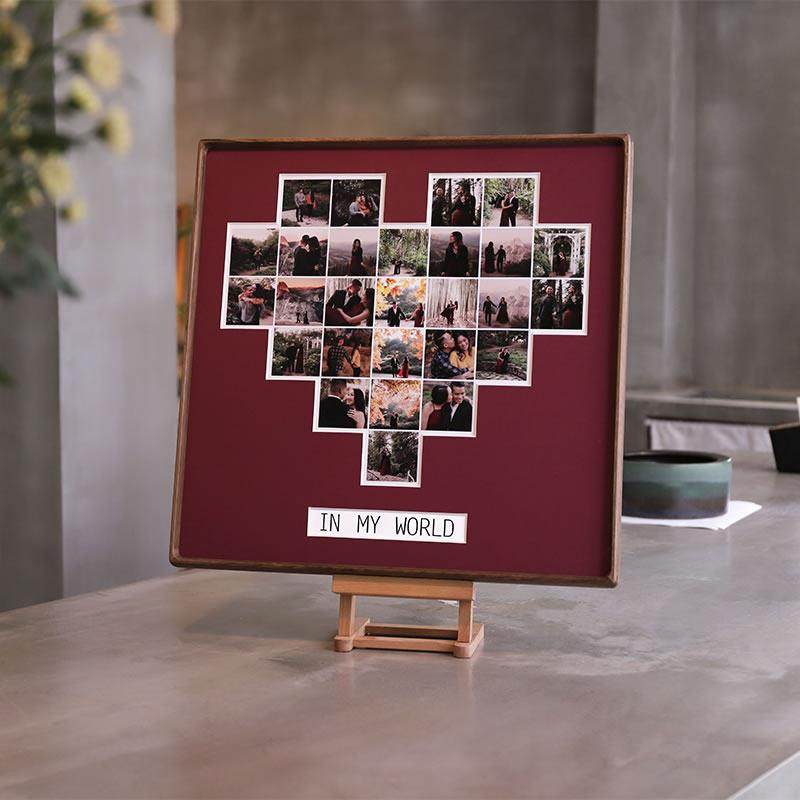 心形相框挂墙定制实木拼图洗照片情侣照片框创意爱心挂墙生日礼物,家居饰品,相框/画框,淘宝优惠券,粉丝福利购,淘宝优惠卷