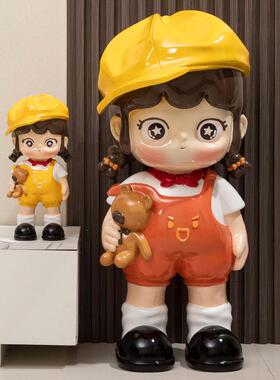 潮玩存钱罐2025新款家居客厅落地大摆件轻奢高档玄关童装店装饰品