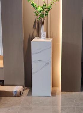 大理石底座客厅石材台立柱装饰品落地雕塑岩摆件墩子玄关展示台板